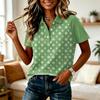 Women's Casual Patchwork Sleeve Print Top, Short Sleeve Tunic Blouse, Fashion Printed Shirt for Daily Wear