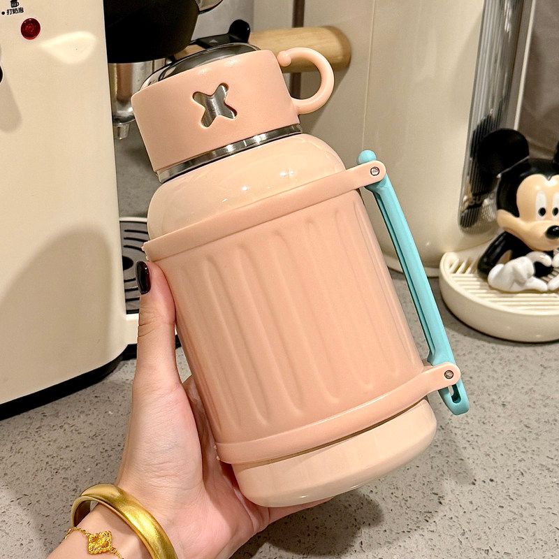Large-Capacity Thermos Cup for Women, High-Looking 2025 New Model, Large Belly Water Cup with Lid for Drinking Water, 316 Stainless Steel Cup