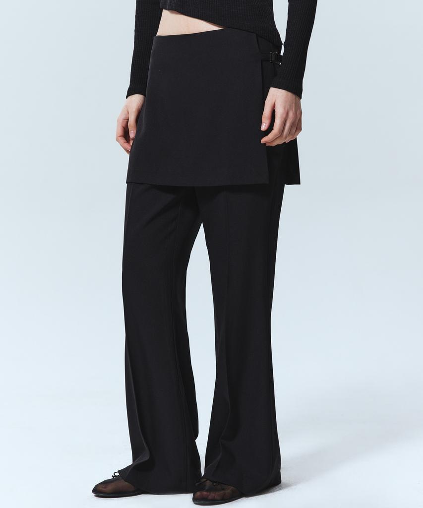 Nigaennikol Bootcut Layered Pantskirt_Black