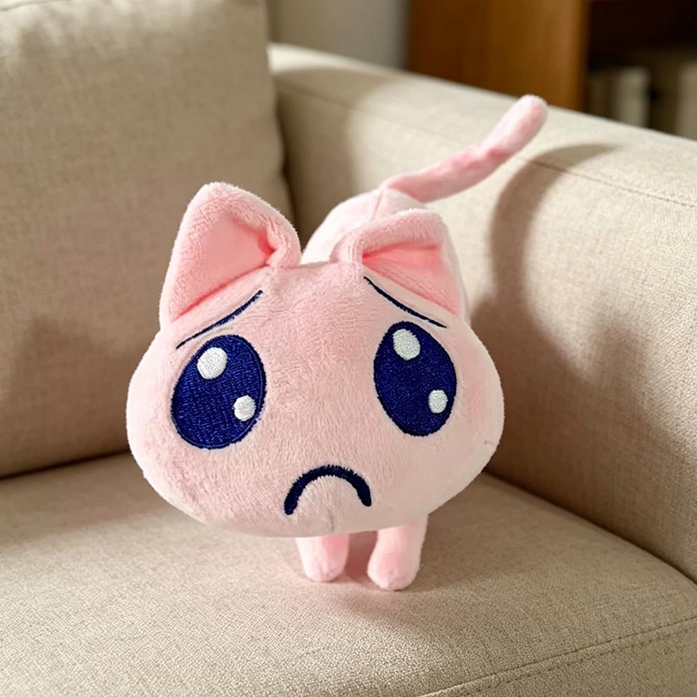 Kawaii Needy Girl Overdose Cat Nidigga Pien Plush Toys Cute A.p. Cat Dolls Cartoon Pink Sad Cat Stuffed Doll Fans Birthday Gifts