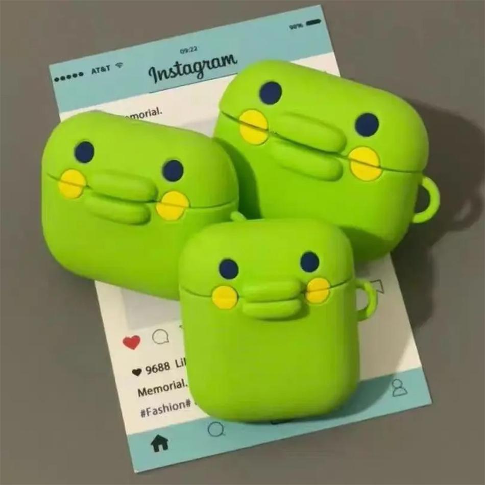 Ins Cute Tamagotchi Big Mouth Jar Earphone Accessories Case Protective Sleeve Cover Suitable For Airpods1/2/3/4/Pro/Pro2