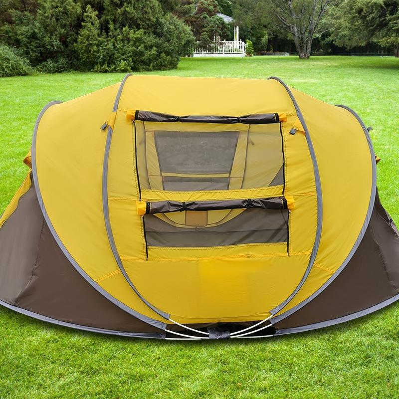 Automatický stan typu člunu s rychlým startem Venkovní stan je odolný proti dešti a dešti, zdarma k sestavení, snadno se přenáší, skládací velký prostor