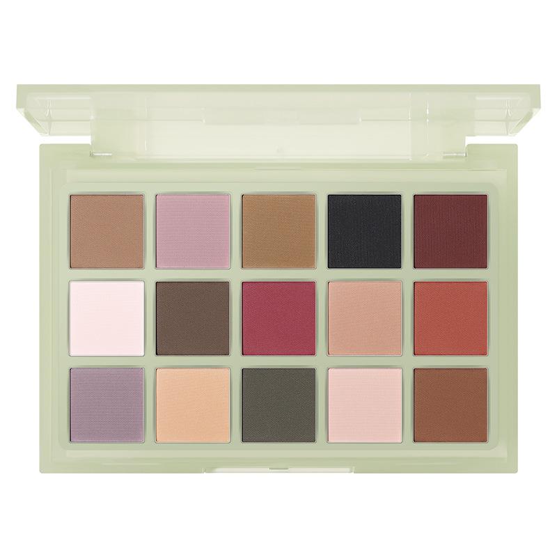 UCANBE 15-Color Eyeshadow Palette: Matte Earthy Tones for Autumn/Winter - Cocoa, Red-Brown, Dark Terracotta for Daily Smoky Eye Looks
