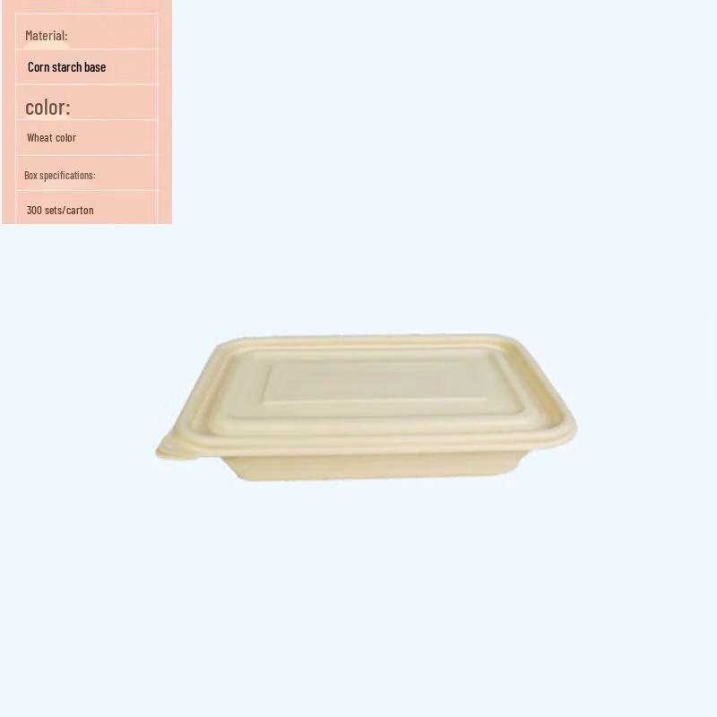 Corn Starch Biodegradable 2-Compartment Lunch Box