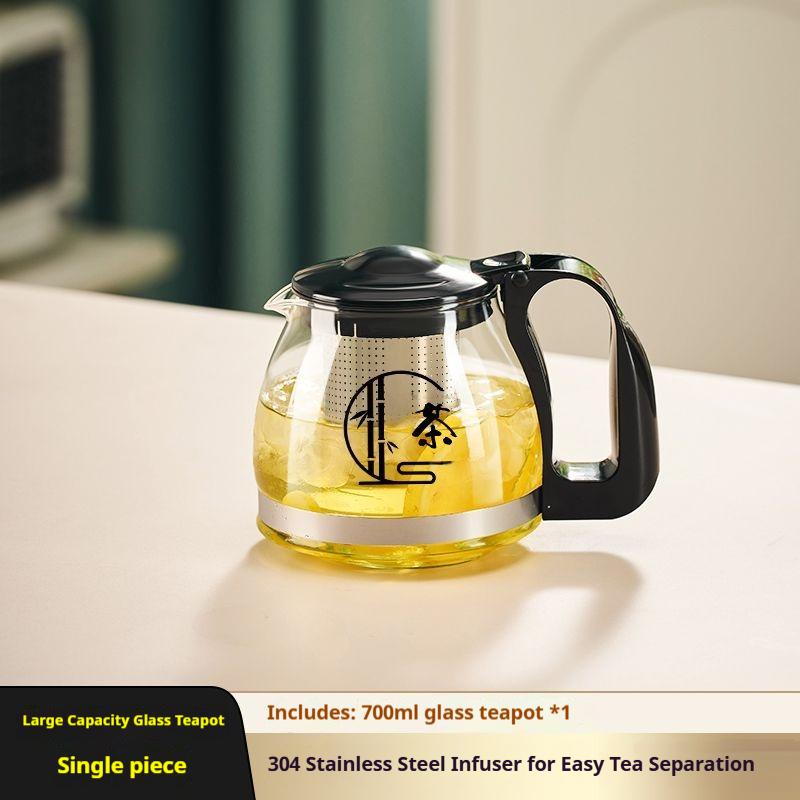 Gianxi  Glass Teapot High Temperature Resistant Thickened Single Pot Small Flower Tea Pot Water Kettle Filter Heat-Resistant