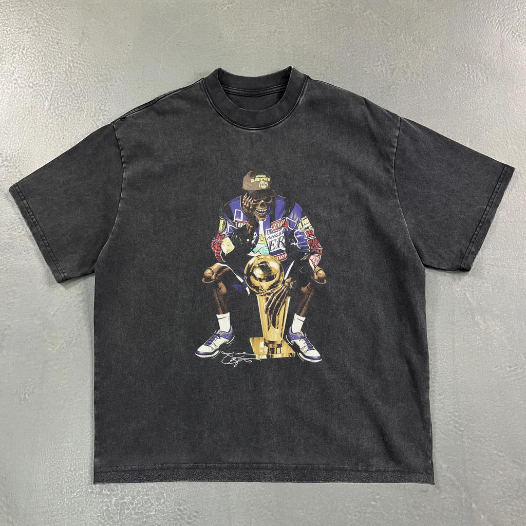 2026 Unisex T-Shirt Streetwear QUARTER 24 Skelett Grafik