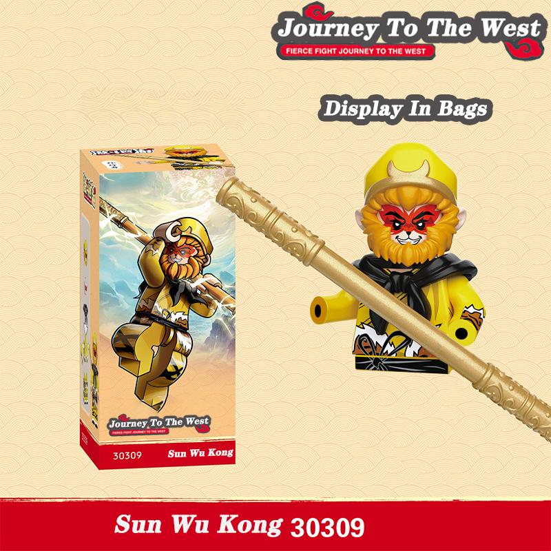 

Moc, китайская история, путешествие на Запад, Fgiure, героический солдат, горячее оружие, меч, строительные блоки, игрушки, подарок для мальчиков и девочек, без коробки