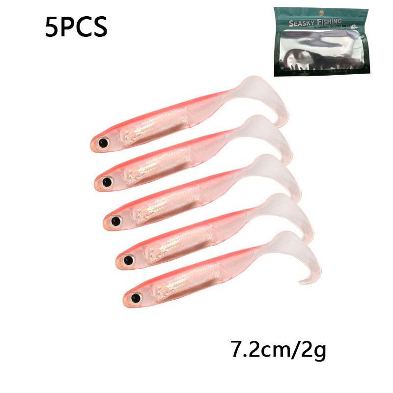 Rainbow Fish Soft Bait - Lure with Pointed Tail for Freshwater & Saltwater Fishing