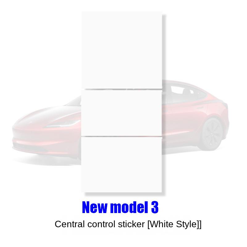 For Tesla Model 3/Y+ Highland 2025Center Console Panel Sticker Suede Film Carbon Central Control Cover Car Interior Accessories