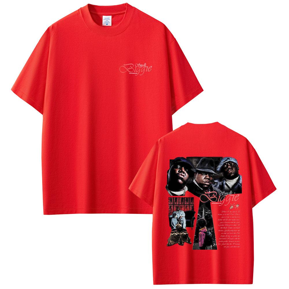 

Rapper The Notorious Big Graphic T-shirt Biggie Smalls Print T Shirts Unisex Women Hip Hop Vintage Oversized T-shirts Streetwear S