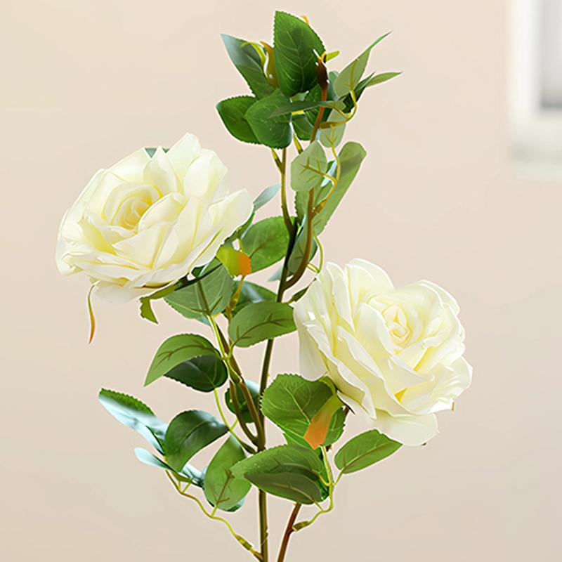 Artificial Rose Flowers Bonsai Fake Plant Potted Ornaments For Home Room Desktop Decoration Wedding Party Garden Floral Decors