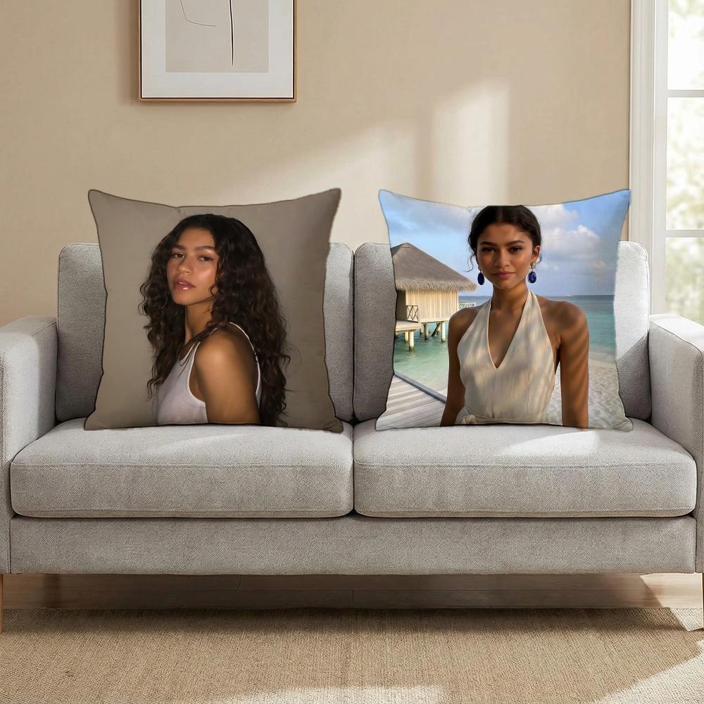 Movie Zendaya Cushion Cover Cushion Cover Set 4Pcs 50X50 45X45 40X40 Pillowcase Decorative Sofa Home Decor