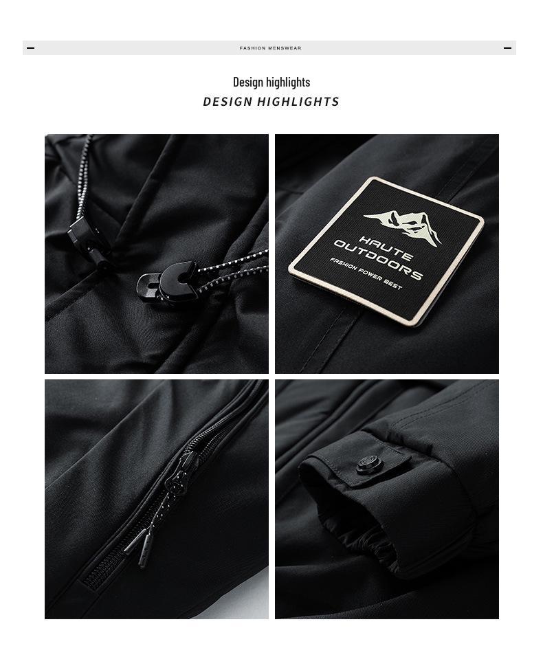 Men's Autumn-Winter Casual Cotton Sport Jacket: Trendy, Thickened Ski and Workwear Outerwear