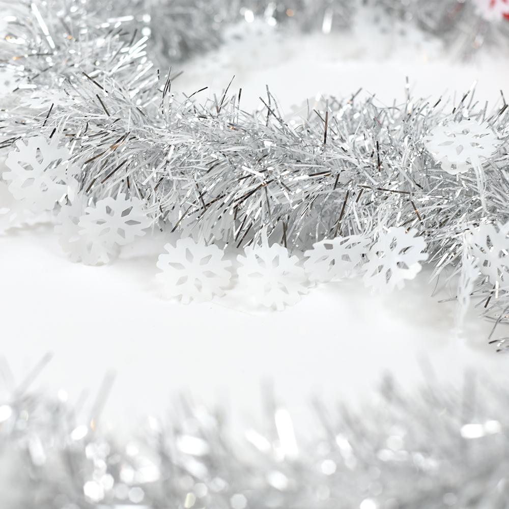 2M Foil Tinsel Ribbon Garland for Christmas Decoration Xmas Tree Wrapping Ribbon Christmas Ornaments New Year Decor Supplies
