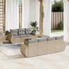 VidaXL Garden Lounge Set with Cushions 8 Pcs, Patio Sofas, Patio Furniture Set, Outdoor Furniture, Beige 3221128