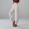 SOFSIL Women's 100% Linen High-Waist Tapered Cropped Pants