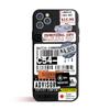 Custodia nera per IPhone XR 6 6S 7 8 Plus X Custodia Cover Etichetta Codice a Barre Retrò per IPhone 12 13 Mini 11 Pro XS Max SE 2020