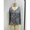Plus Size Women's New Autumn Printed V Neck Long Sleeved Top