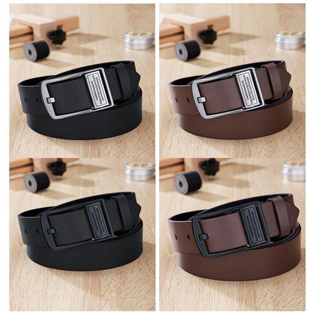 Luxury Design Business Leather Belt Versatile Trouser Dress Belts Retro Waist Strap