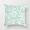 Green Cushion Cover Geometric Decor Living Room Office Sofa Pillowcase Home Decor Peach Skin Pillowcase