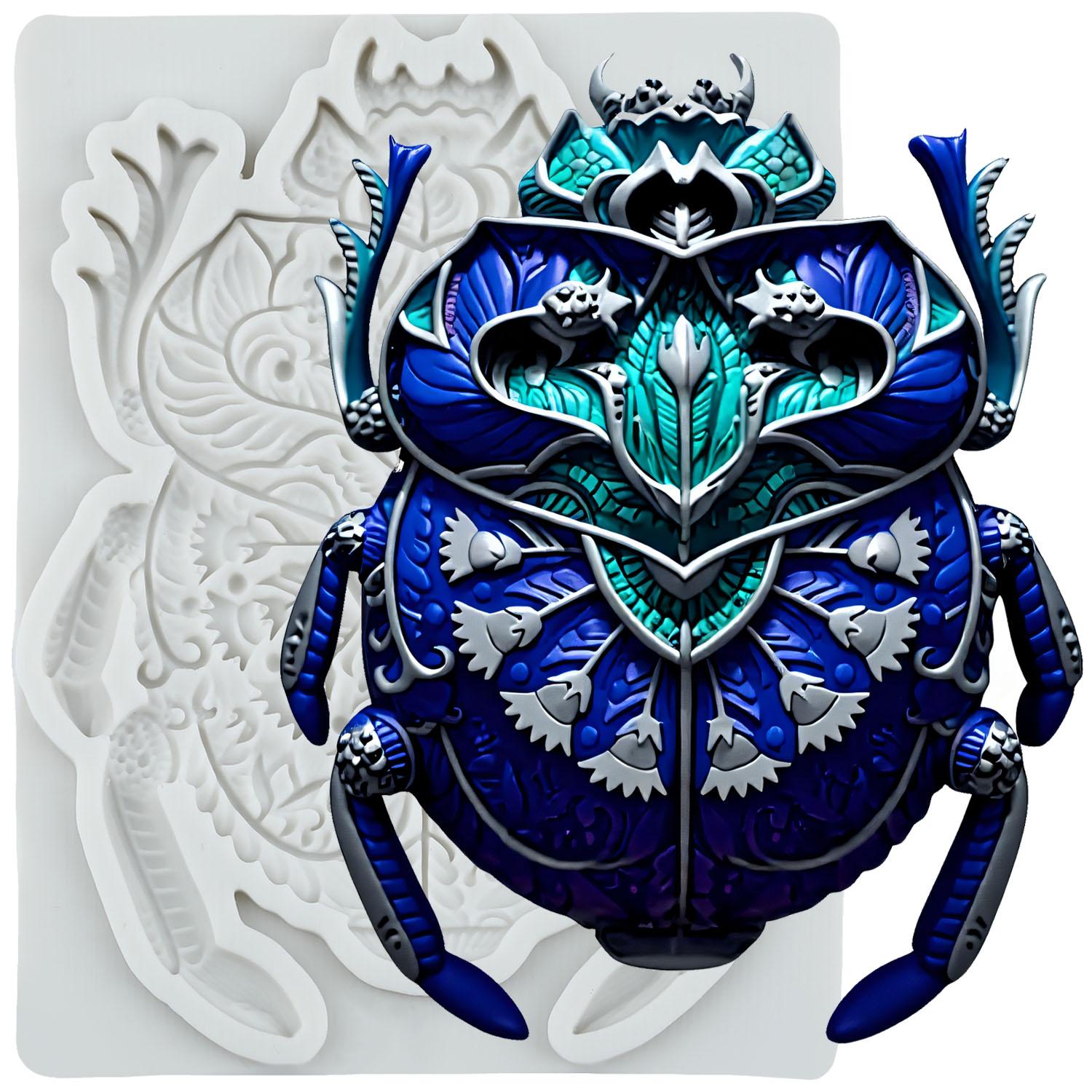 

Силиконовая форма Жук Формы для мастики Жук Инструменты для украшения торта Топпер для кекса Конфета Смола Глина Шоколад Паста для лепки серый