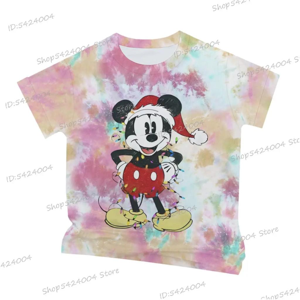 Women Men Mickey Minnie Christmas Shirt Cartoon Graphic Merry Christmas Couple Matching Tshirts