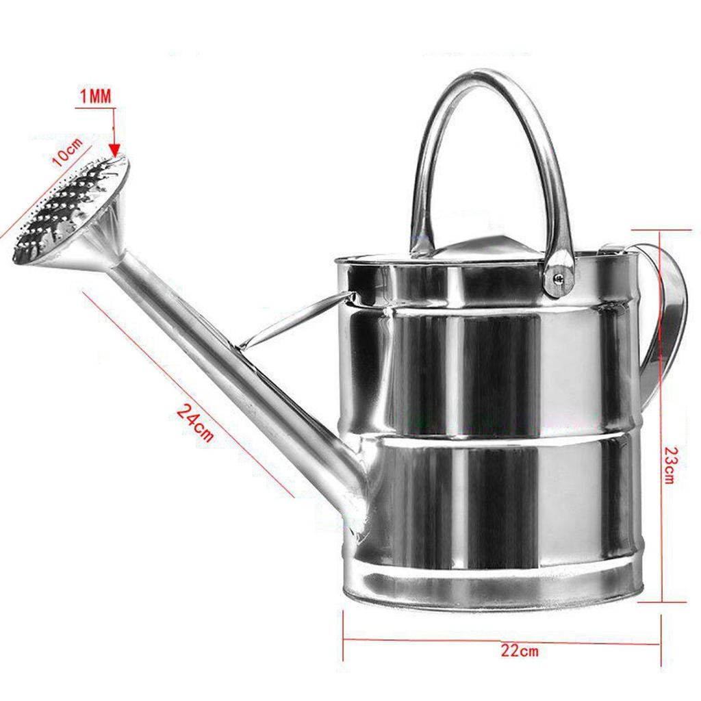 Practical Stainless Steel Watering Can Removable Spray Head Versatile Garden Water Dispenser for Indoor Potted Plants