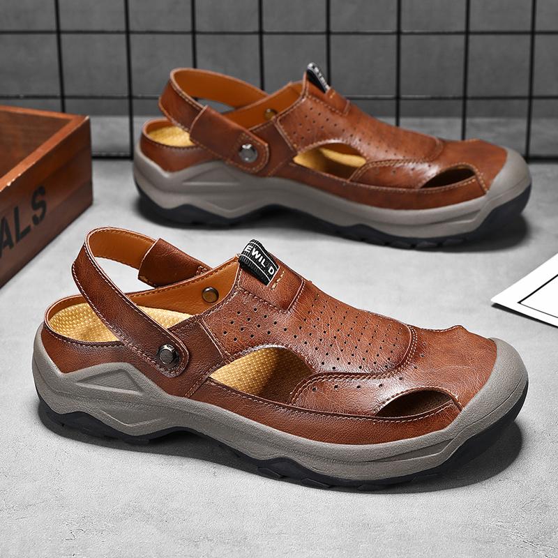 Fashion Non-slip Summer Beach Flats Dual-Purpose Male Slippers Quick Dry Casual Shoes Stylish Men Half Drag Outdoor Simple Mens Sandals