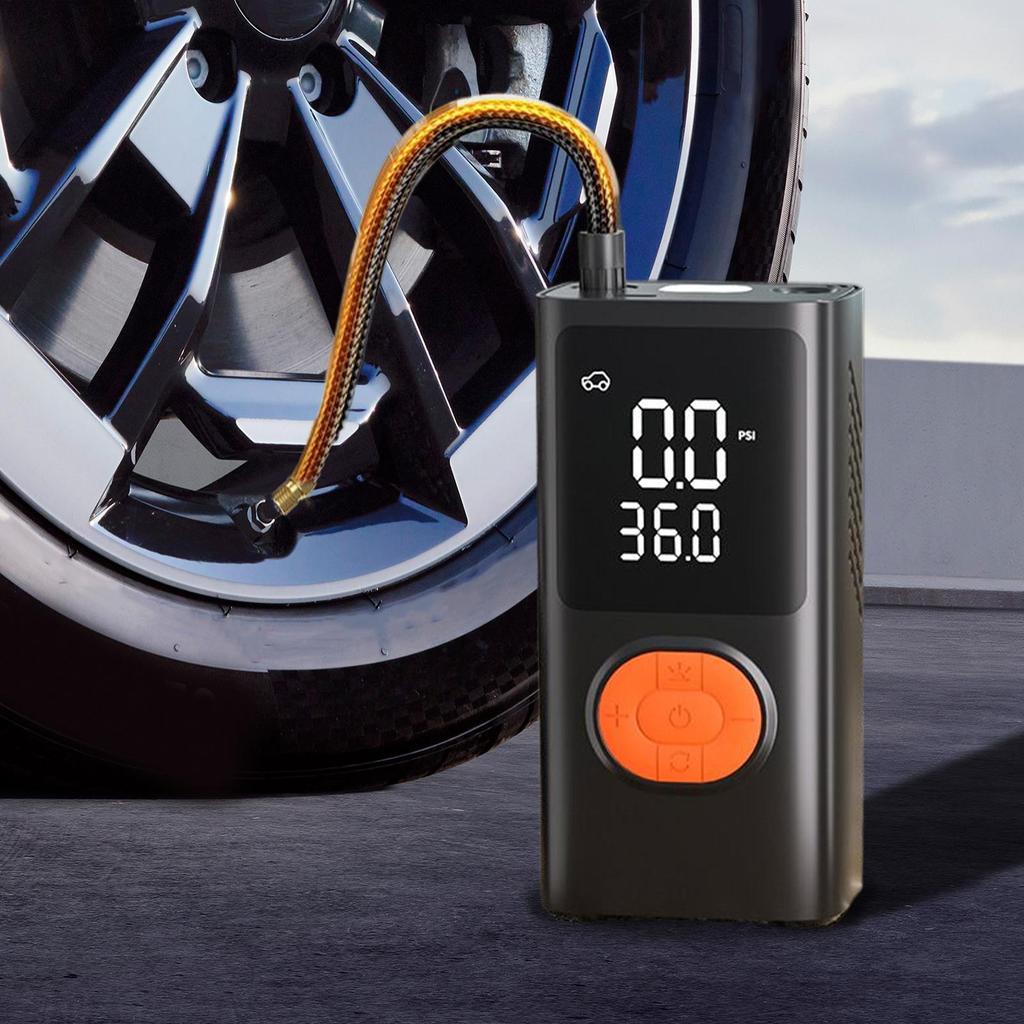 Portable Tire Inflator Electric Air Pump Rechargeable Light Tire Inflator With Digital Pressure Gauge For Motorcycle Truck Ball