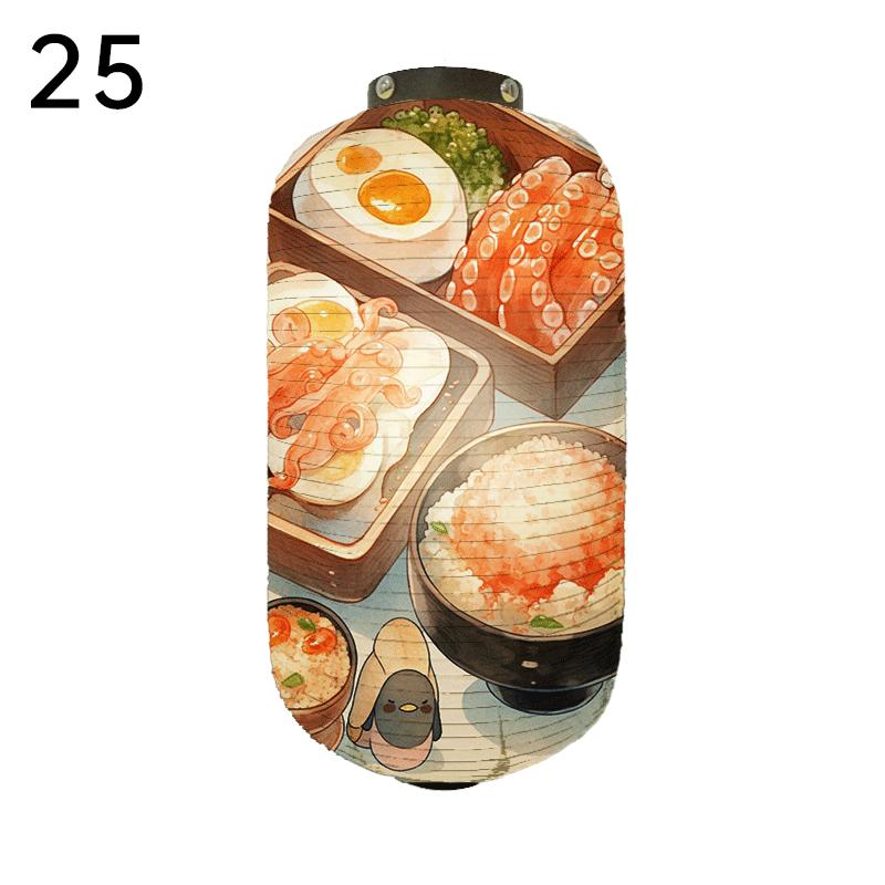 Japanese Traditional Cloth Lantern Cute Octopus Printed Takoyaki Shop Decor Lantern Restaurant Izakaya Cuisine Advertising Sign 15x25cm