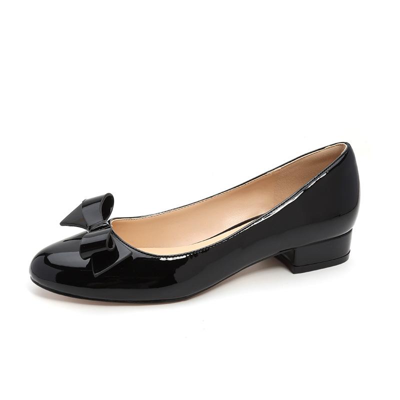 Fashion Spring Autumn New Bow Women Shoes 2025 Mary Janes Elegant Round Toe Slip On Low Heel Single Shoes Dress Up Party Women Pumps
