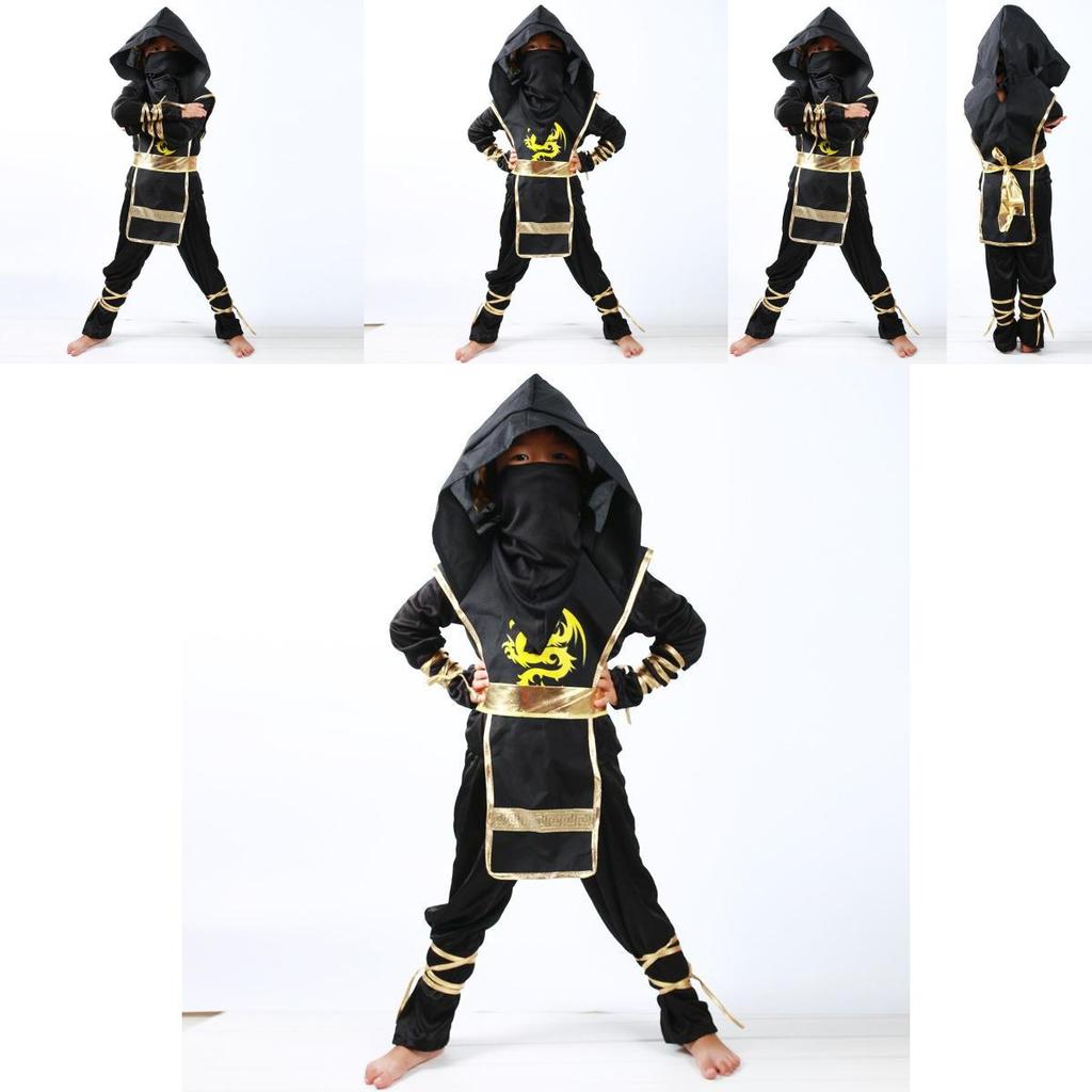 Soft Material Boys Kids Ninja Assassin Samurai Costume For Spring Summer Autumn