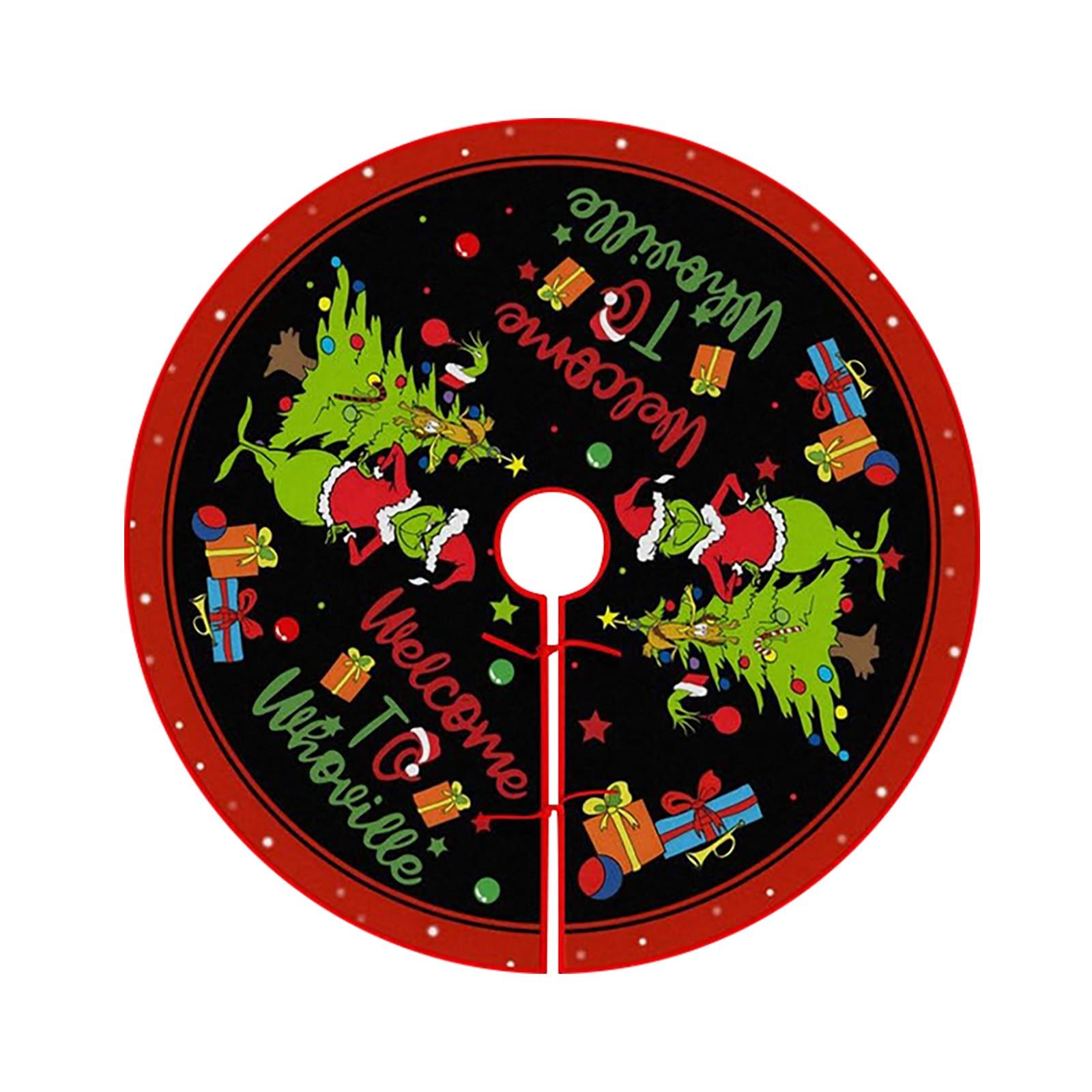 

75/90/120 см Рождественская Милая Цветочная Юбка для Елки Теплая Атмосфера Напольный Коврик Декоративный Ковер One Size