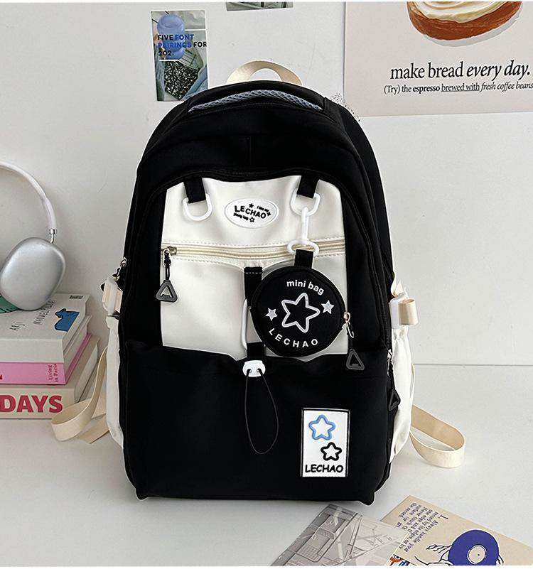 Schoolbag New College Style Cute School Bag Junior High School Student High School Student Lightweight Backpack Girl Large Capacity Backpack