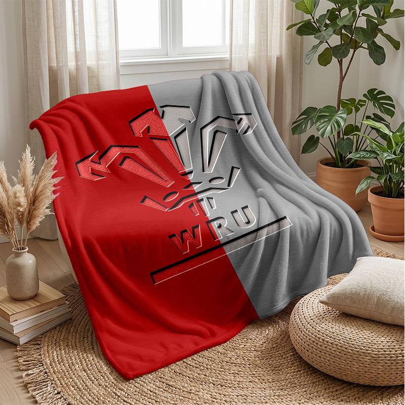 Coperta in Flanella Pile Rugby Galles Coperta Calda e Accogliente per Divano Letto Viaggio Uso in Tutte le Stagioni