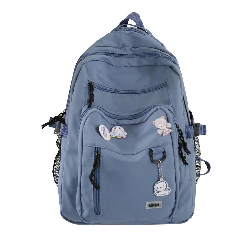 Fashion Big Student Backpack Badge Rucksack Girls School Bag High Capacity Women Backpack Female Cute Leisure Travel Mochila