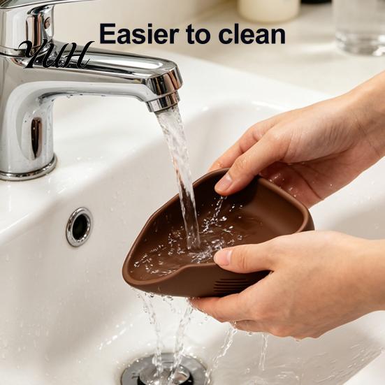 Kitchen Measuring Tool Silicone Coffee Bean Dosing Tray, Flexible Container with Bevel Easy Non Stick Pouring Design, Non-stick Anti-static for Beans