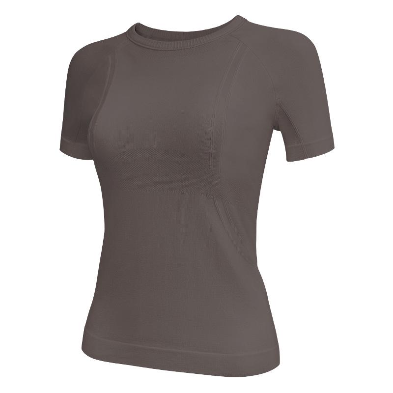 

Женский бесшовный топ с коротким рукавом для йоги и пилатеса, фитнеса, 2025 Medium