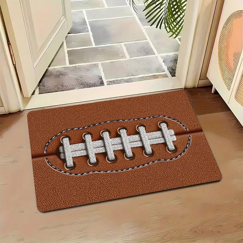 American Football Sport Thema Willkommens-Fußmatte Weich Rutschfest Waschbarer Küchenteppich Schlafzimmer Wohnzimmer Heimdekoration Bodenmatte