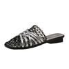 Fashion 2025 New Slim Hand-woven Mid-heel Soft-soled Fashion Sandals, Versatile Casual Women's Cool Mop