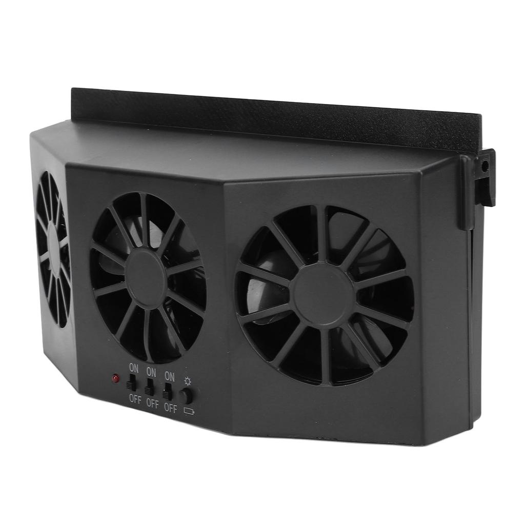 Car Exhaust Fan Solar Powered 3 Fans Ventilation Cooling Odor and Humidity Removal Auto Ventilator