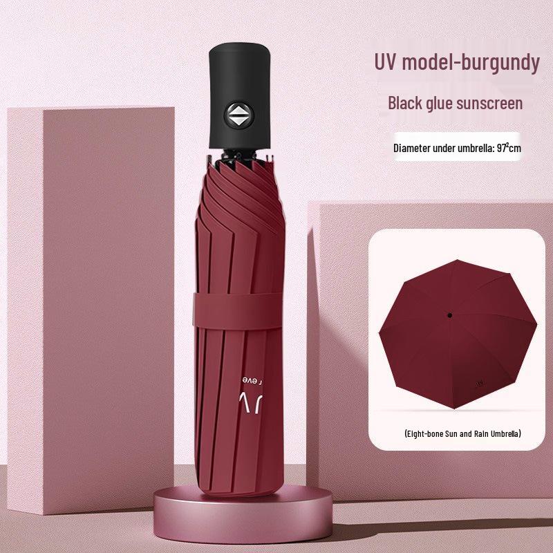 Women's Oversized Folding Umbrella – Thickened, Large, for Sun and Rain