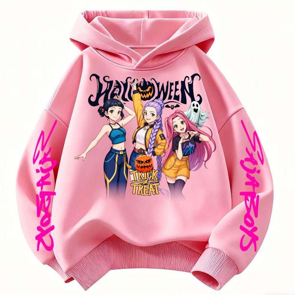 Movie Kpop Demon Hunters Rumi Mira Zoey Children's Hoodie Halloween Style Sweatshirt Boys/girls Aesthetic Pullover Hoodies