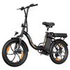 ZAZAWORK C16 City Folding Electric Bicycle 250W Motor 20 Inch Fat Tires 120Kg Load Outdoor Ride E-Bike With Tow Seat