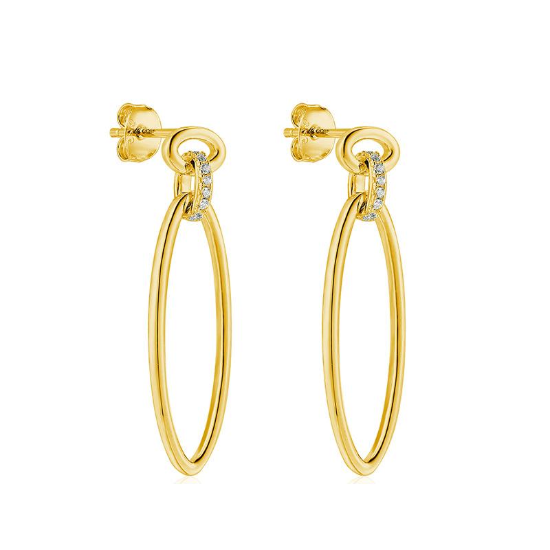 Niche 925 sterling silver zircon earrings women s simple and versatile long earrings earrings 925 silver белого золота