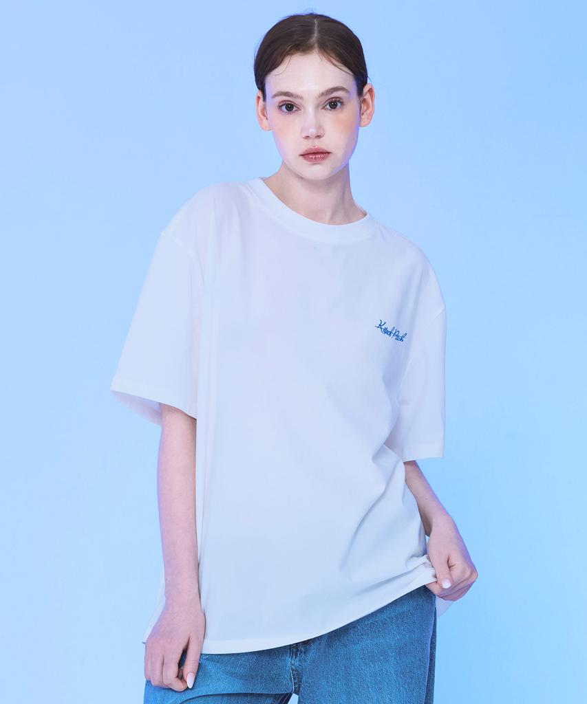 Kichipichi La Mer Clam Semi-Overfit Sorona Short Sleeve T-Shirt Off-White (Kf2Lts001)