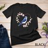 Bird Bird Watching Bird Watcher Birder Blue Jay Flower Heart Unisex T-shirt