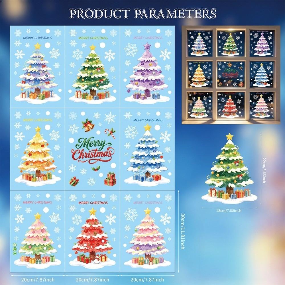 Waterproof Glass Window Sticker DIY Xmas Party Door Stickers Window Decoration
