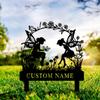 Custom Metal Fairy Garden Stake, Personalized Yard Sign Outdoor Decor