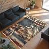 Truck Theme Crystal Velvet Rug Personalized Custom Name Text Soft Floor Mat Home Decor